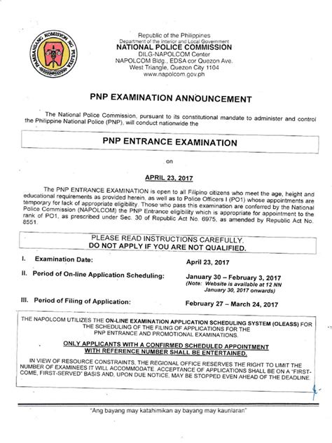 www.napolcom.gov.ph region 8|PNP ENTRANCE EXAMINATION .